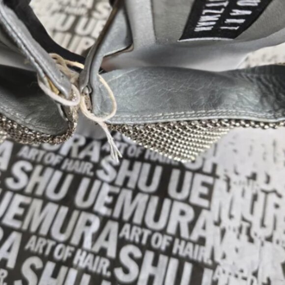 Vintage NWOB Stuart Weitzman Silver Metal Beads and Rhinestones Thong Sandals - Picture 7 of 8